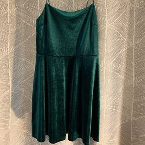 Urban Outfitters velvet green minidress